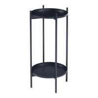 PFLANZENREGAL Tuusula - Schwarz, Metall (25/25/54cm) - [en.casa]