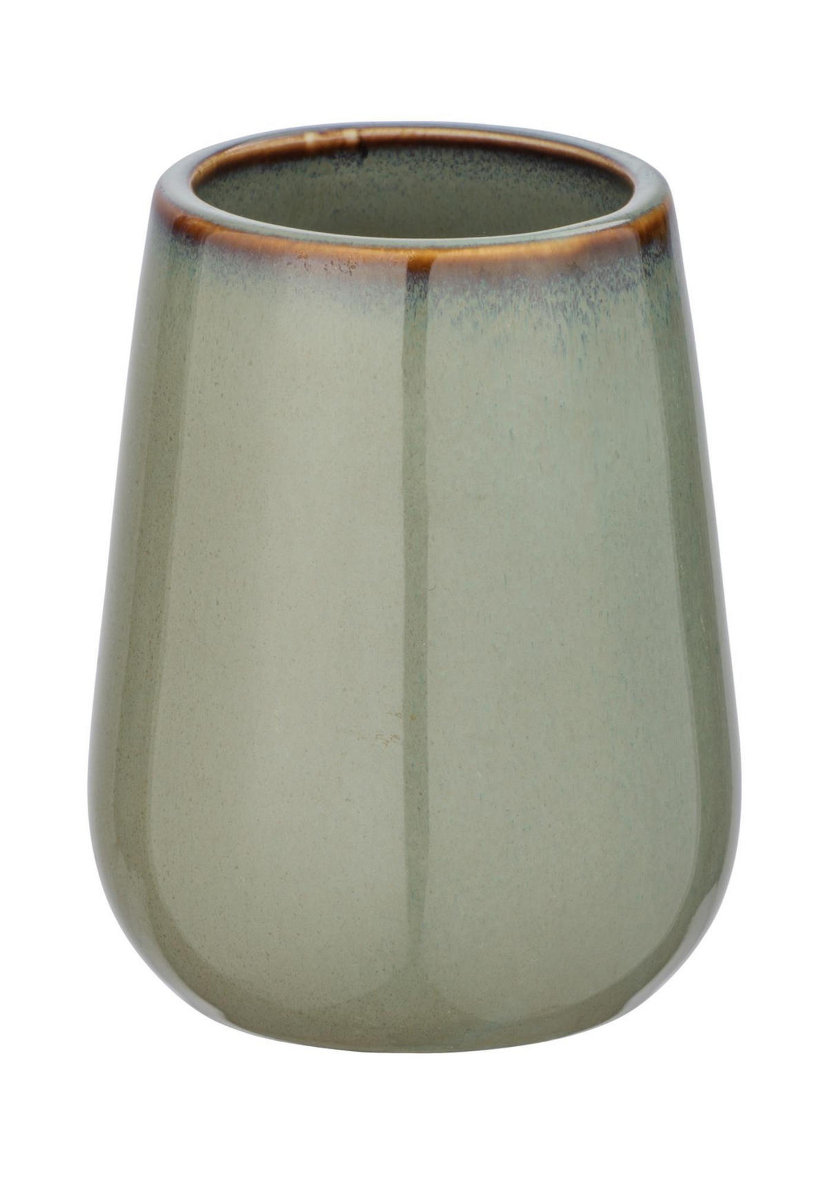 ZAHNPUTZBECHER Keramik Sirmione 8/8/10,5 cm - Olivgrün, Keramik (8/10.5/8cm) - Wenko