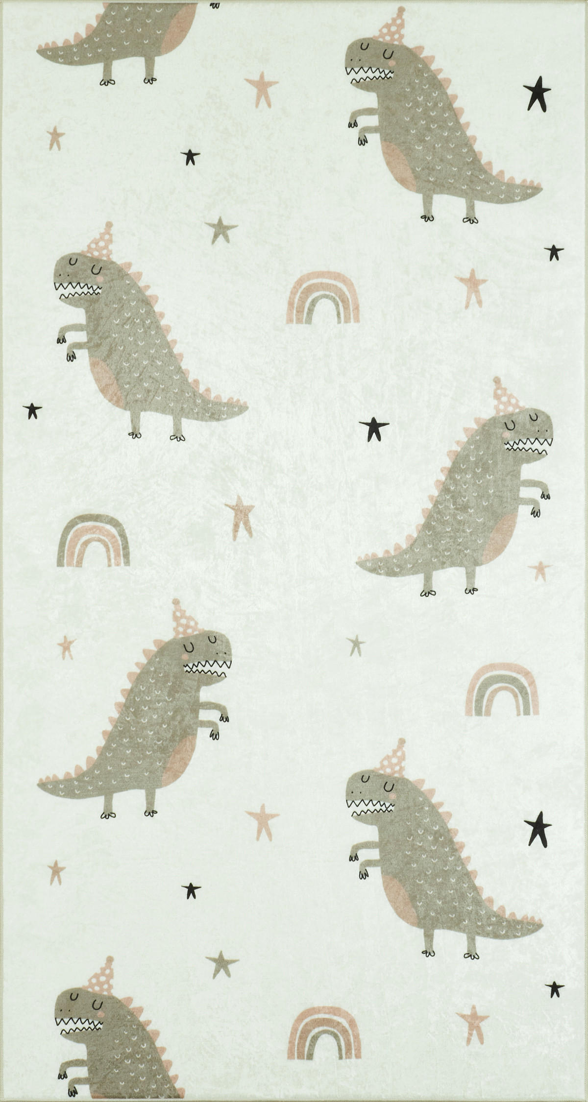 KINDERTEPPICH mit grünem Dinosaurier-Muster Happy 80x150 cm - Grün, Textil (80/150cm) - Nazar Rugs