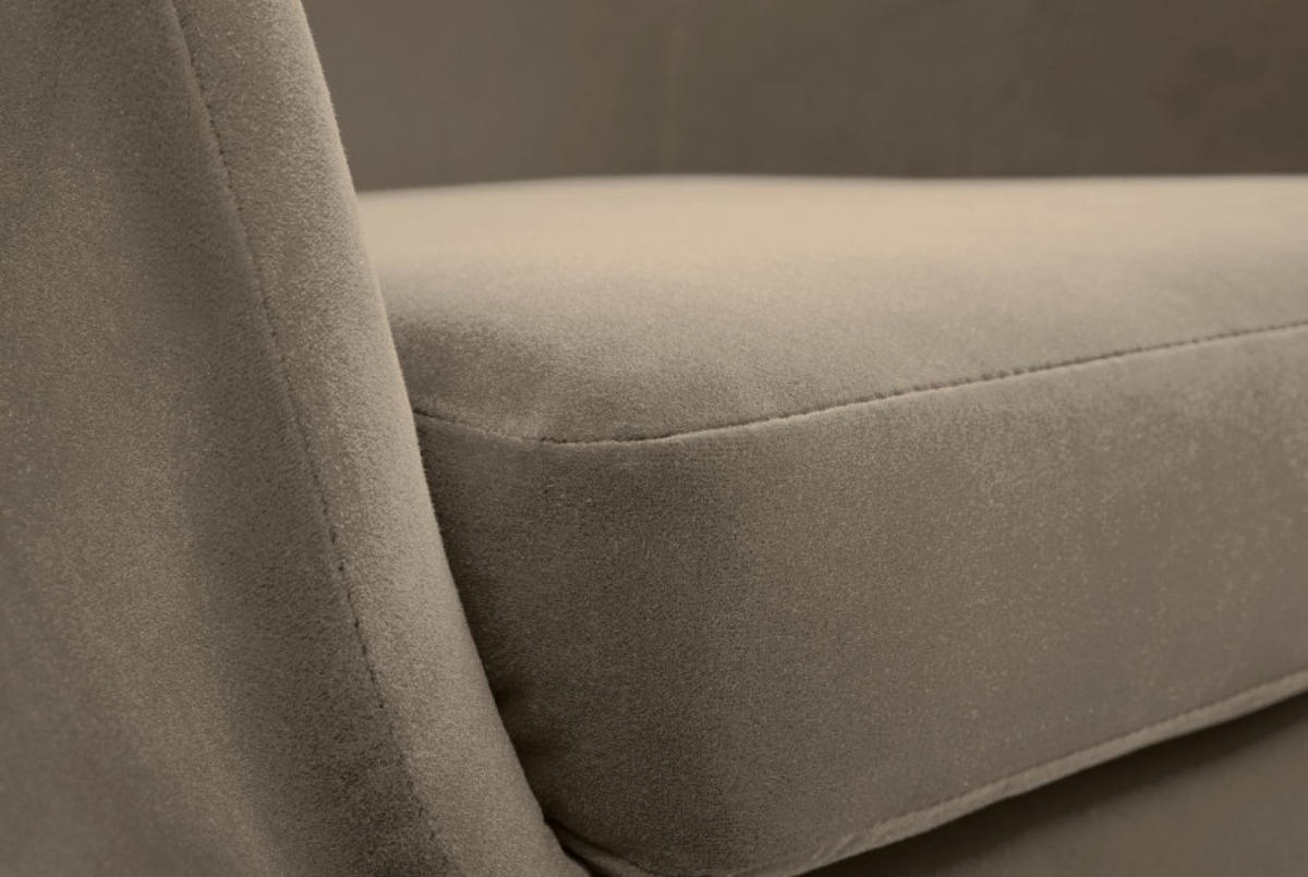SESSEL Dunkelbeige ENZO Gepolstert Mit Gestepptem Rückenlehne - Beige, Textil (72.5/101.5/83cm) - Sepro Meble
