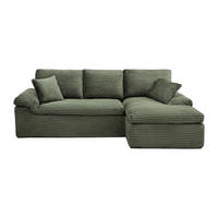 SOFA - 3 Personen - samt - khaki Dorepa - Schlammfarben, Textil (246/101cm) - Vente-Unique