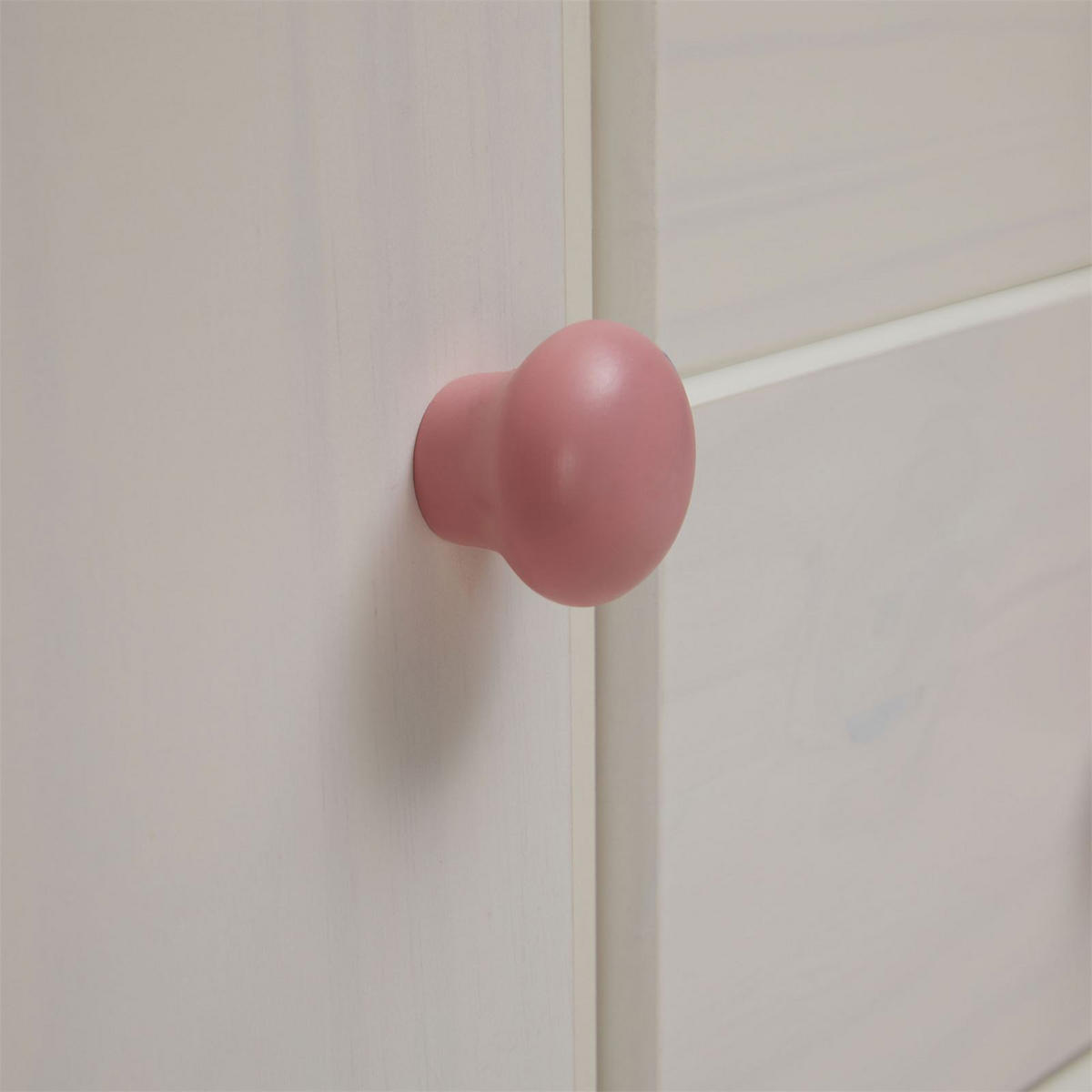 KOMMODE RONDO - Weiß/Rosa, Holz (79/74/35cm) - IDIMEX