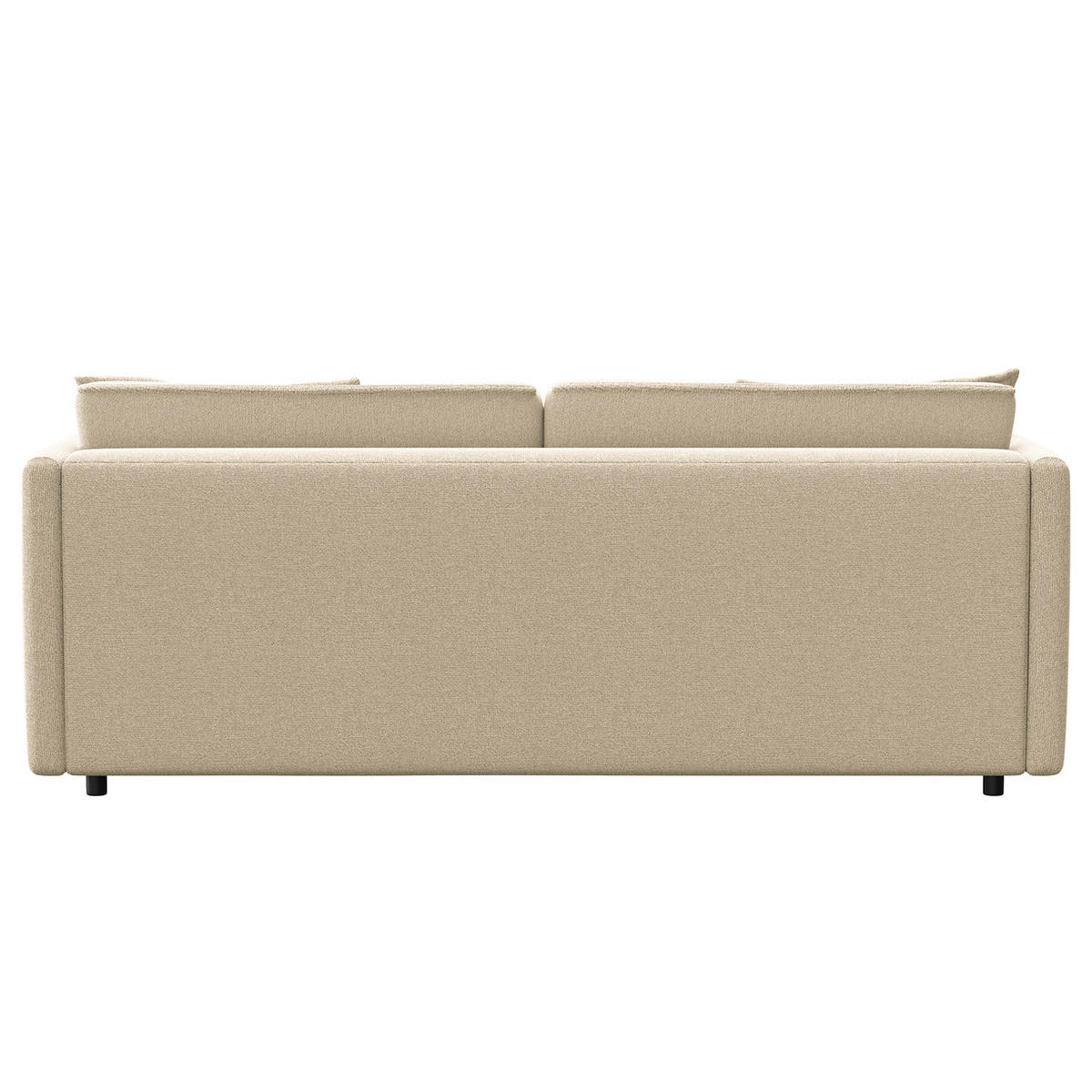 3-SITZER SOFA - Creme/Schwarz, Kunststoff/Textil (219/84/117cm) - home24