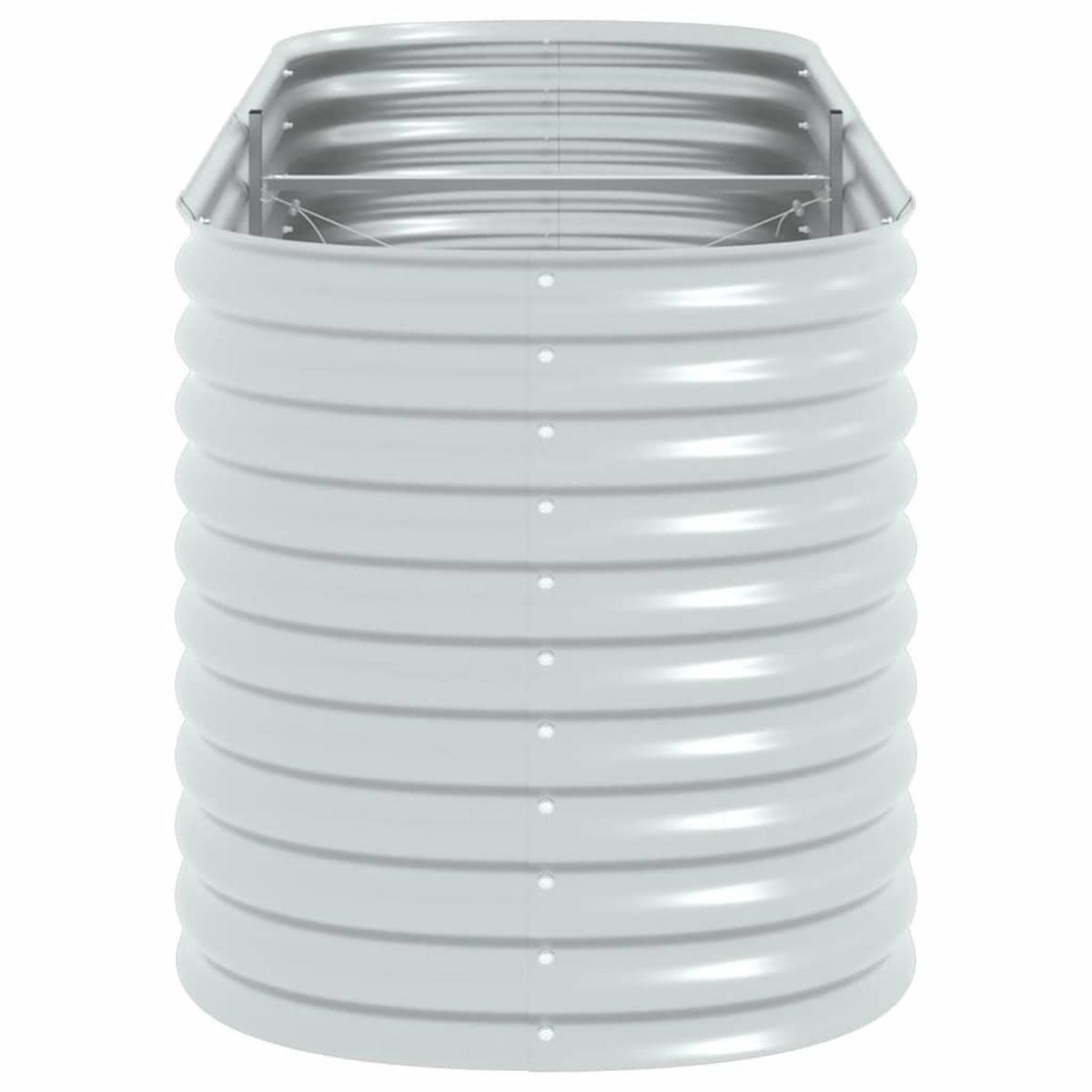 HOCHBEET 240/80/81 cm, aus Verzinkter Stahl, Silber - Silberfarben, Metall (80/81/240cm) - vidaXL