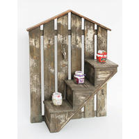 WANDORGANIZER mit Schlüsselhaken 62 cm Braun 17B046 - Braun, Holz (42/62/13cm) - DanDiBo