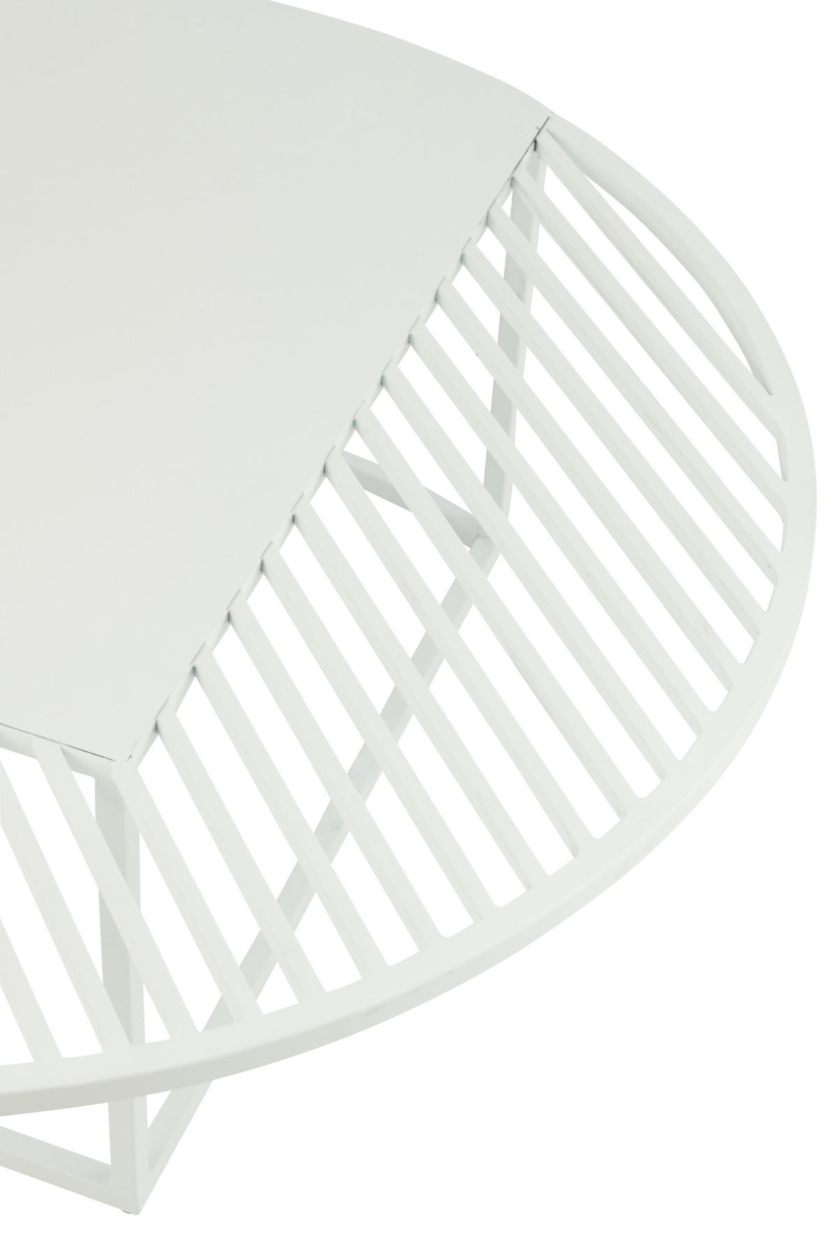 BEISTELLTISCH OUTDOOR RUND Weiß - Weiß, Metall (90/90/35cm) - J-Line