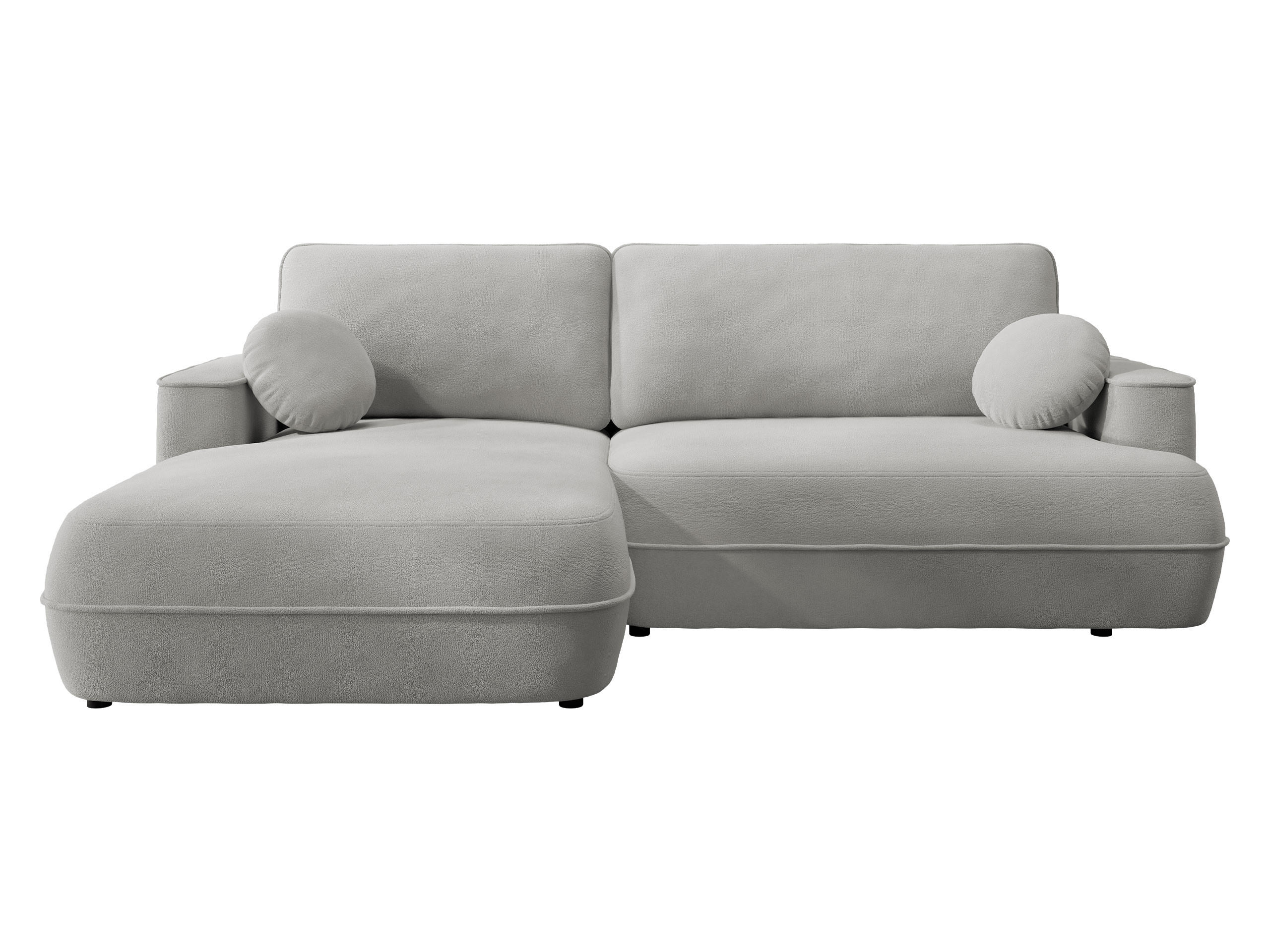ECKSOFA Fuego L, Seite: Links - Hellgrau/Schwarz, Holz/Kunststoff (260/168cm) - MIRJAN24