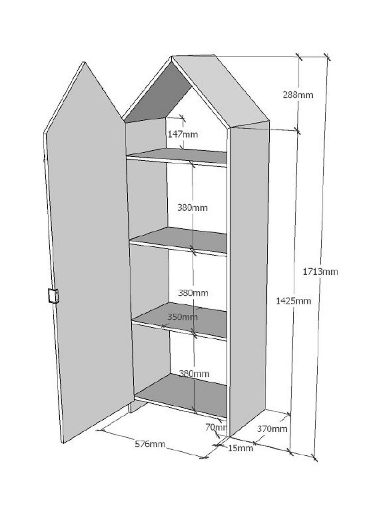 REGALSCHRANK Kania 58x37x171 MDF Weiß/Gelb - Gelb/Weiß, Holzwerkstoff (58/171/37cm) - 58aufmkessel