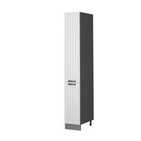 APOTHEKERSCHRANK Fame-Line Weiß Landhaus 30 cm - Anthrazit/Weiß, Holzwerkstoff (30/206.8/58cm) - Vicco