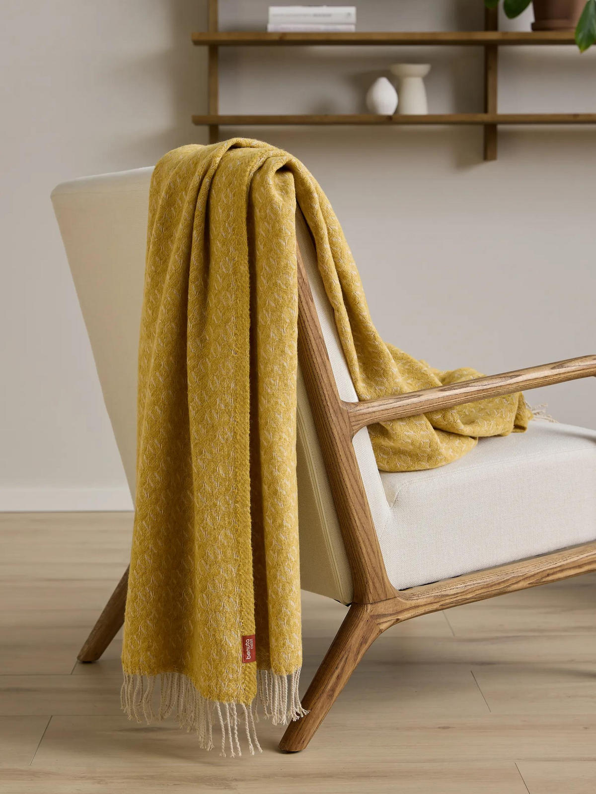 DECKE Liana Gelb 130/180 cm - Gelb, Textil (130/180cm) - benuta
