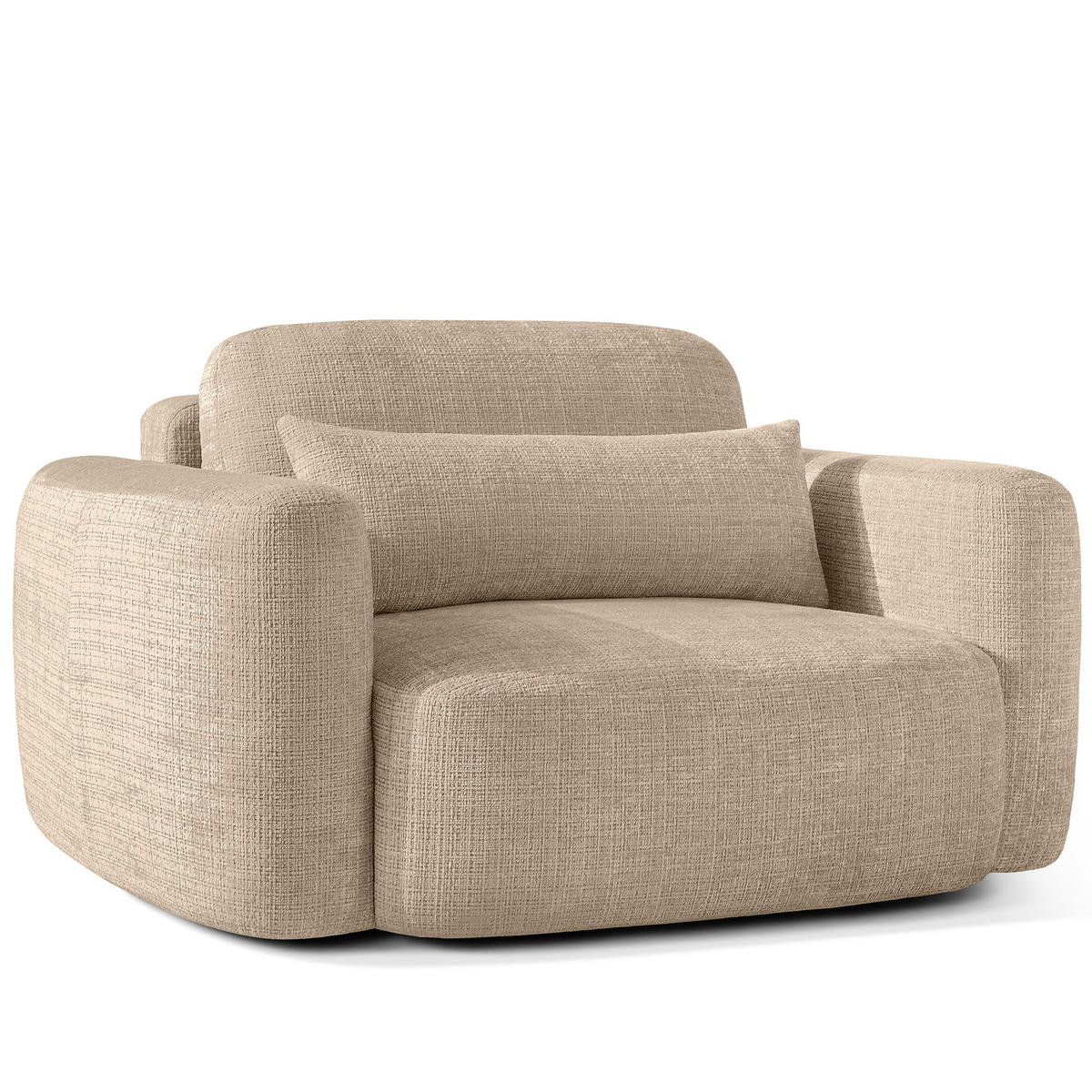 SESSEL ELOSA - Beige, Holz/Textil (145/85/115cm) - KONSIMO®