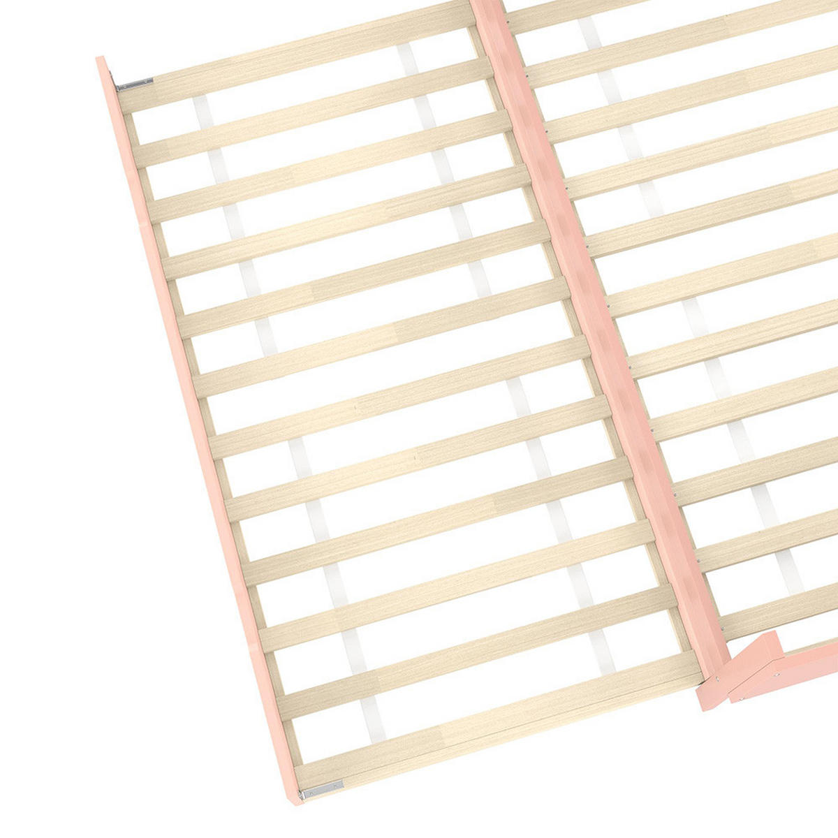 DOPPELBETT 140x200cm mit Rollbett in Rosa - Pink, Holz (140/200cm) - KOMHTOM