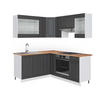 ECKKÜCHE Fame-Line Anthrazit-Gold/Weiß 160 x 190 cm, AP Eiche - Anthrazit/Weiß, Holzwerkstoff (190/81.6/60cm) - Vicco