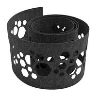 SICHTSCHUTZSTREIFEN Design Vlies Dekor Hexagon Einzelstreifen Schwarzgrau 2,55m - Schwarz, Kunststoff (260/19cm) - ZAUN|ZU