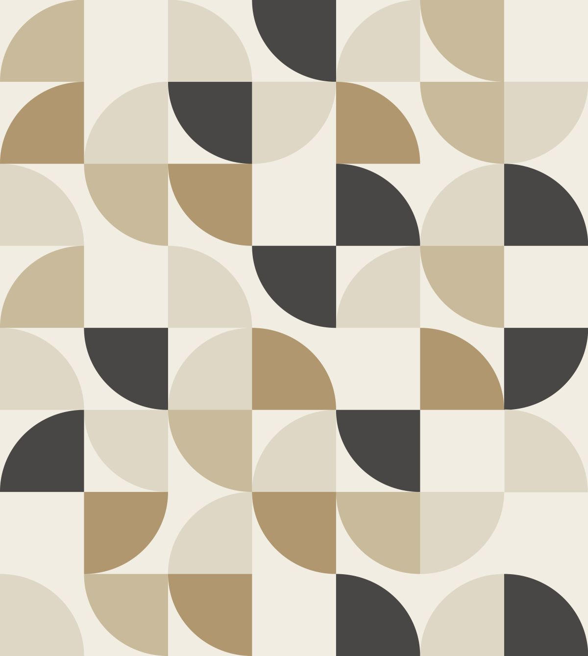 FOTOTAPETE geometrische Formen 250 x 279 cm - Beige, Papier (250/279cm) - ESTAhome