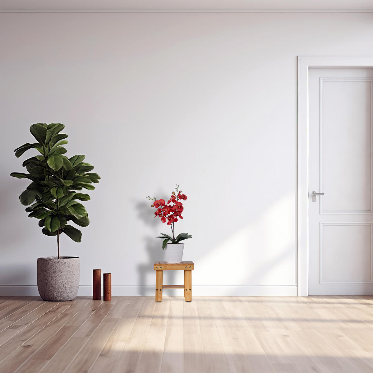 BADHOCKER - Hellbraun, Holz (27/26/22.5cm) - Relaxdays