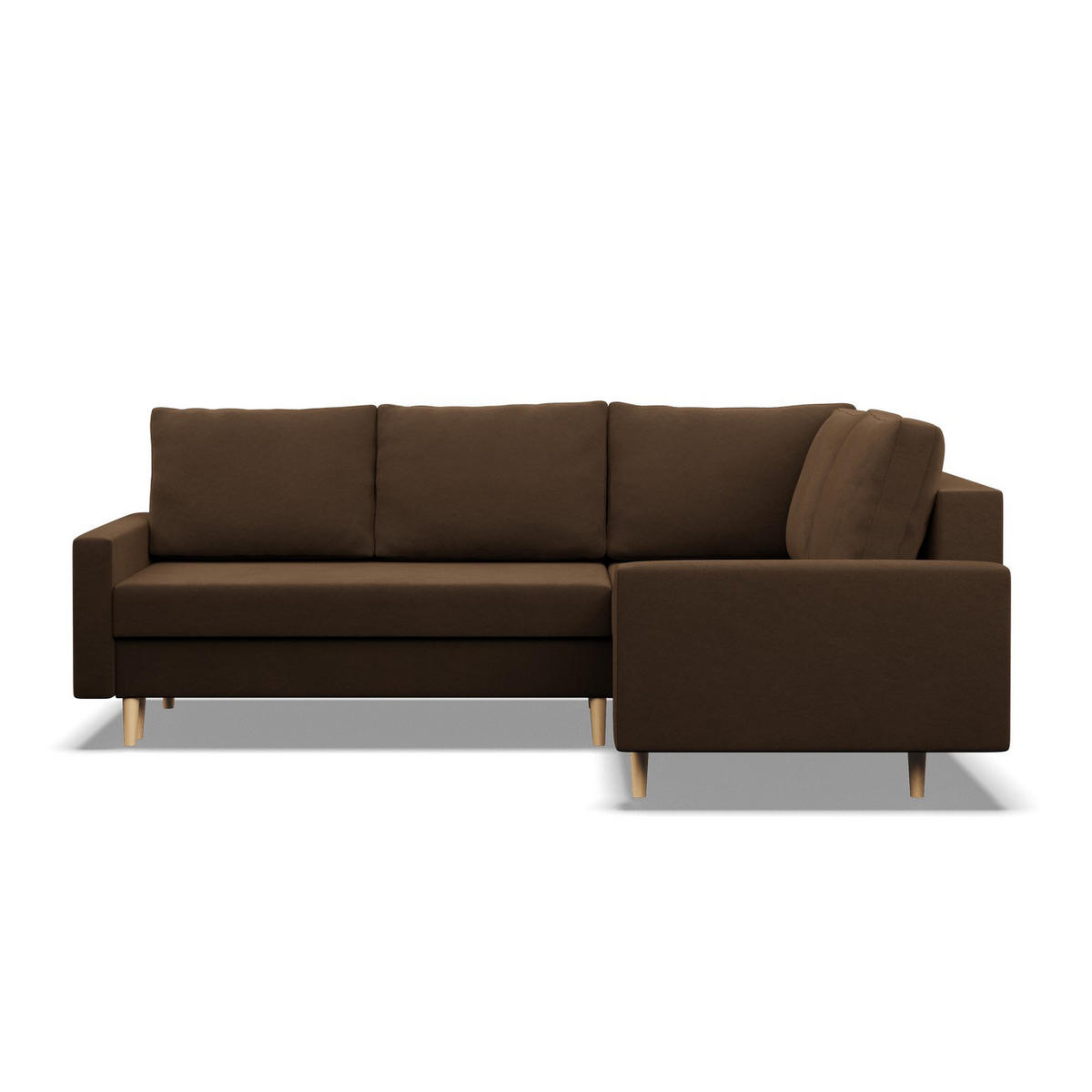 ECKSOFA LINKS MIT SCHLAFFUNKTION BLANK, Braun - Braun, Textil (223/172cm) - Mebligo