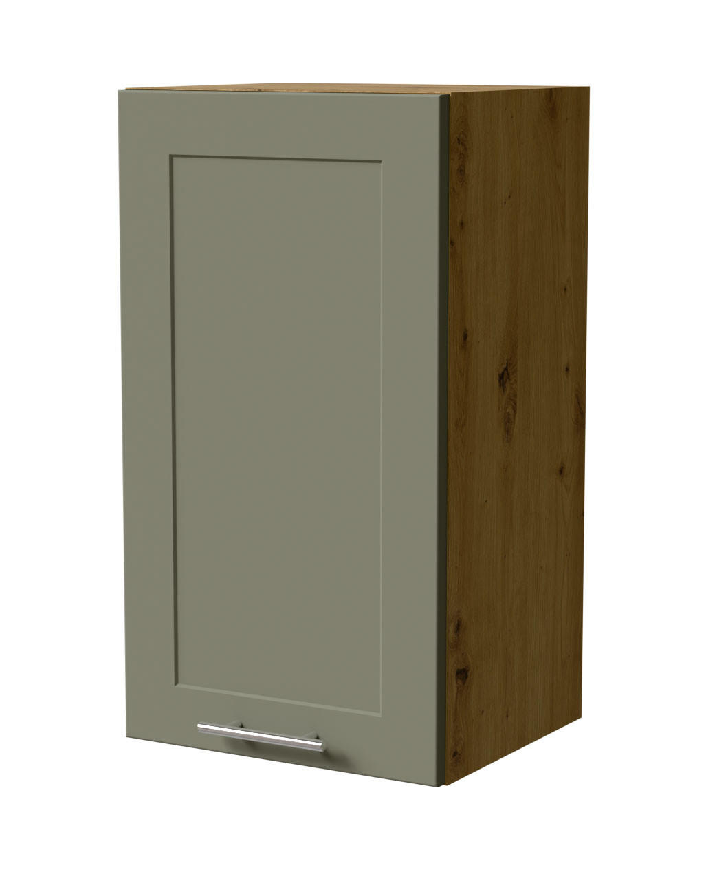 HÄNGESCHRANK Oslo W2/40 Eiche Artisan / Reed Green Matt 40 / 32,5 / 72cm - Eiche Artisan/Grün, Holz/Holzwerkstoff (40/72/32.5cm) - Feldmann-Wohnen