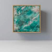 SIDEBOARD ABSTRACT ALCHEMY, Eichefarben, 57,5x42x57,5 cm, Ohne Füße - Eichefarben/Multicolor, Holzwerkstoff (57.5/57.5/42cm) - SpaceRebels