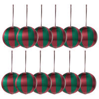WEIHNACHTSBAUMKUGEL Hang On mit Faden - Rot, Kunststoff (7/8/7cm) - Butlers