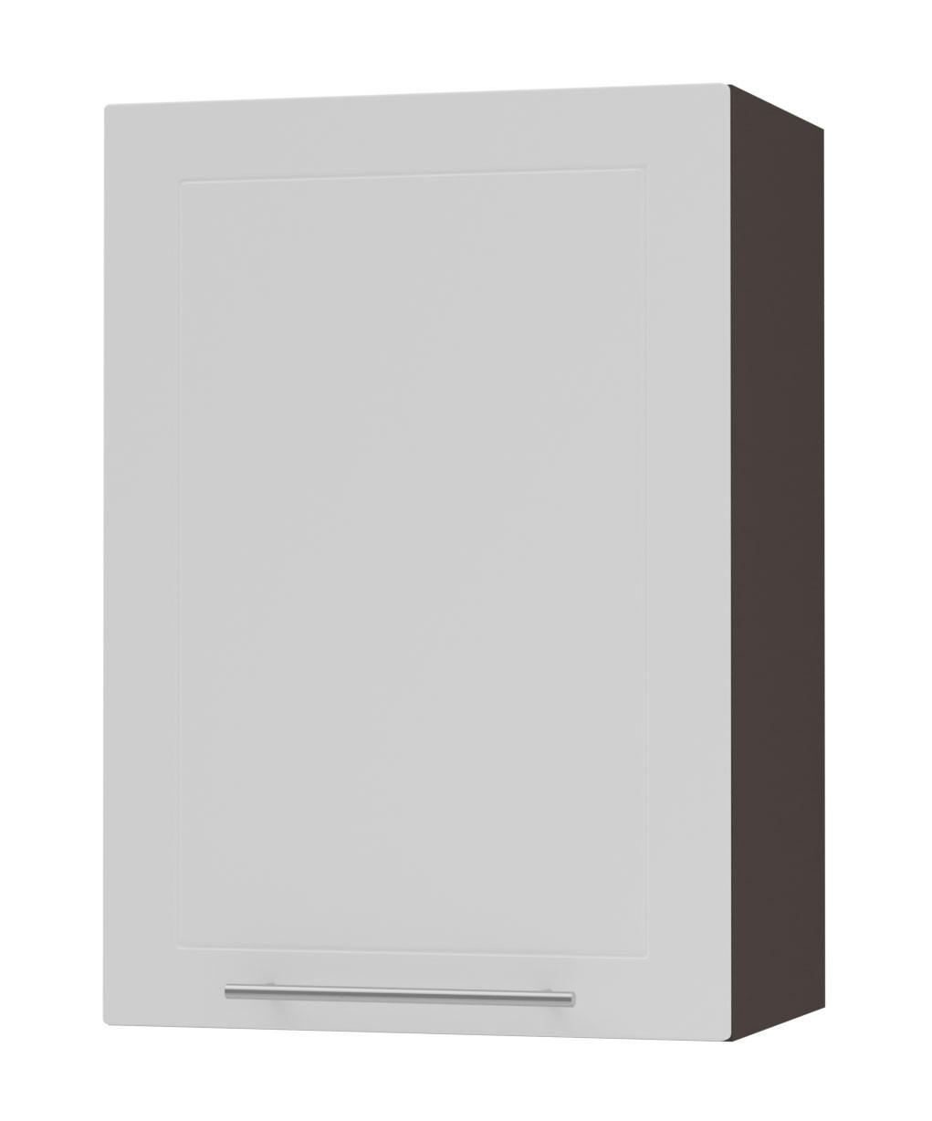 Feldmann-Wohnen Küchenhängeschrank Weiß, Dunkelgrau 50x72x32.5 cm