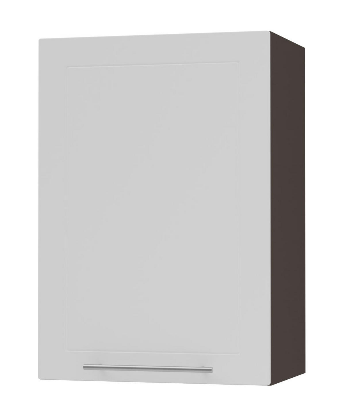 KÜCHENHÄNGESCHRANK Kvantum W2/50 Weiß Matt / Lava Matt 50 / 32,5 / 72cm - Dunkelgrau/Weiß, Holz/Holzwerkstoff (50/72/32.5cm) - Feldmann-Wohnen