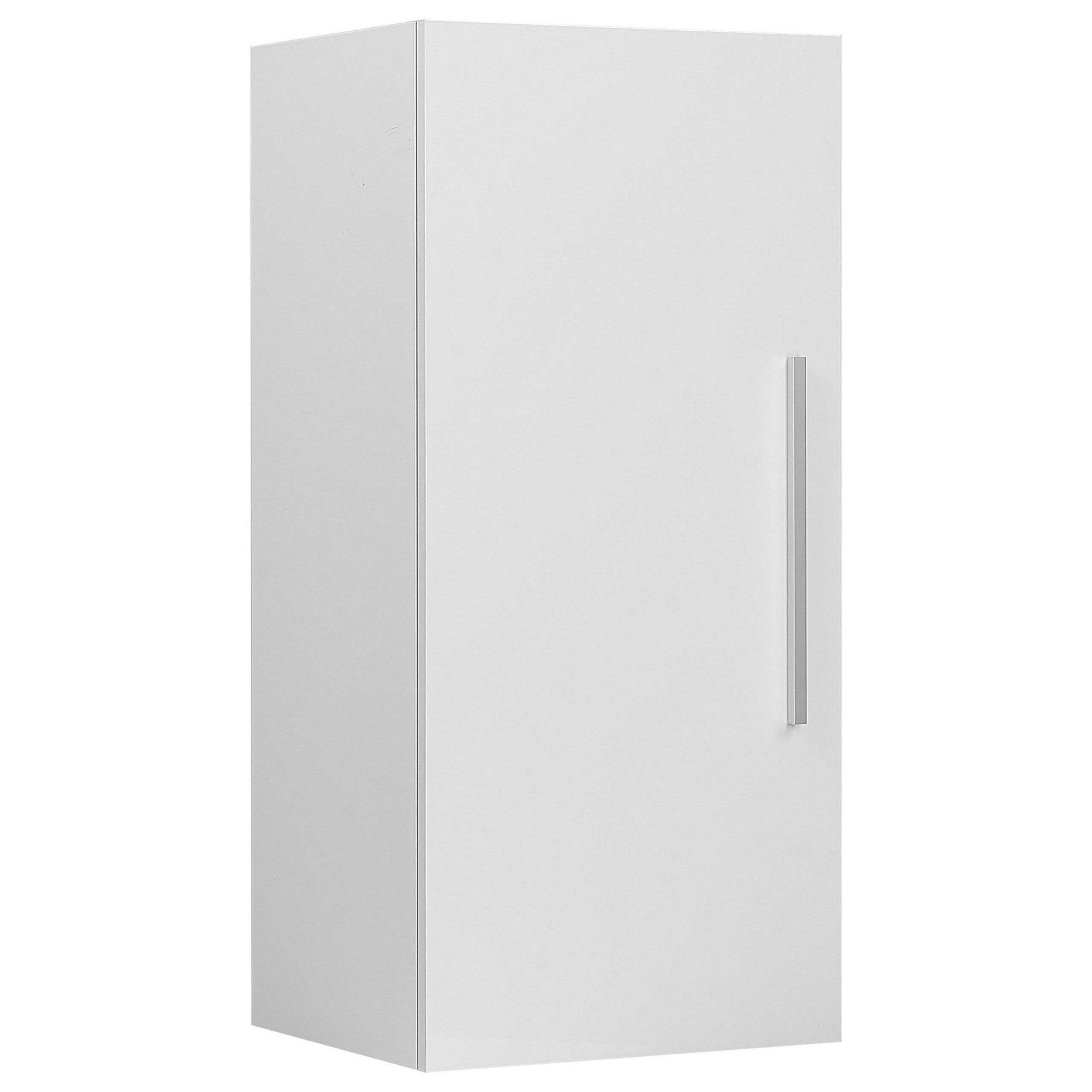 BAD HÄNGESCHRANK weiß Bilbao - Silberfarben/Weiß, Holzwerkstoff (40/88/35cm) - Beliani