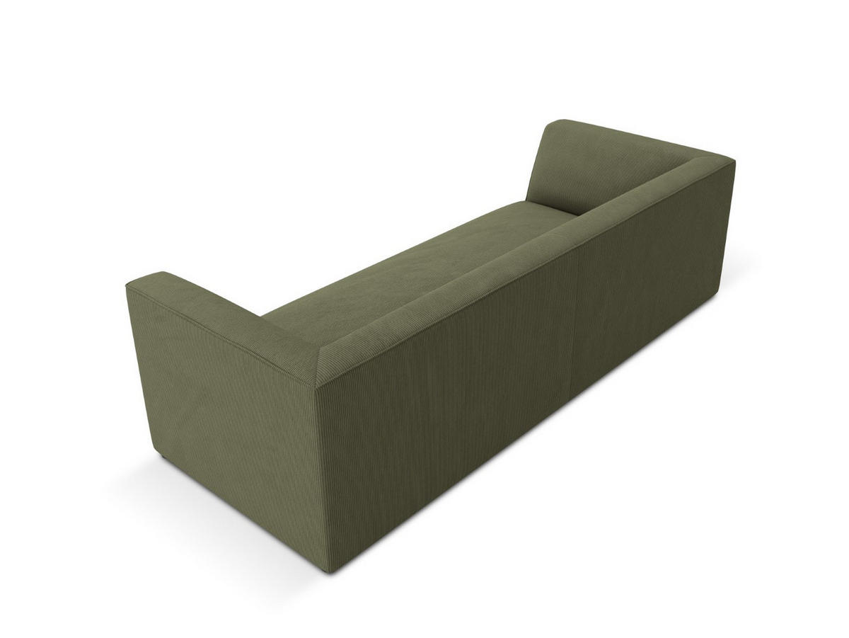 SOFA Ruby aus Cord grün 3 Sitzplätze - Grün, Textil (93/69/232cm) - Micadoni