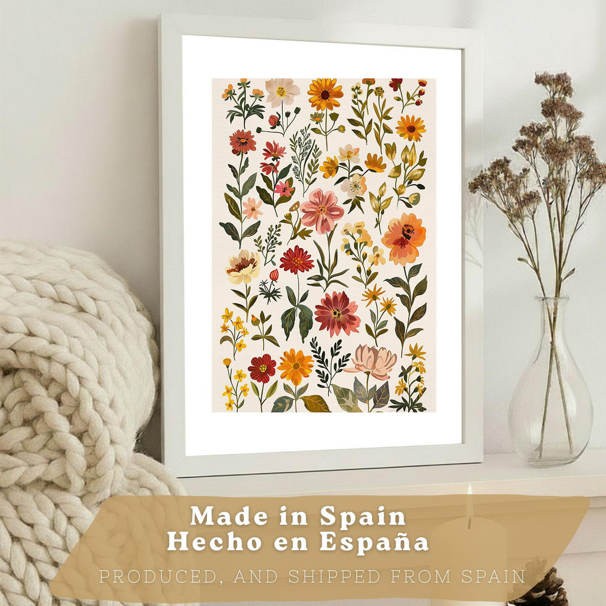 PLAKAT Sada 3 Kytice A3 bez rámu - čirá, papír (29.7/1/42cm) - Nacnic