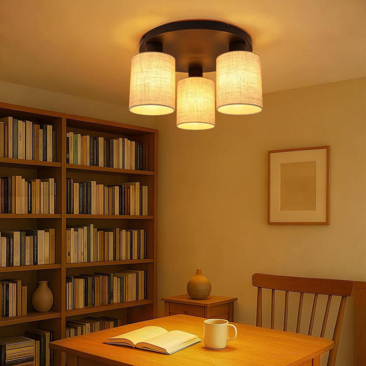 DECKENLEUCHTE CAROLINE Ⅲ 35/35/23 cm - Schwarz, Metall (35/35/23cm) - Nettlife