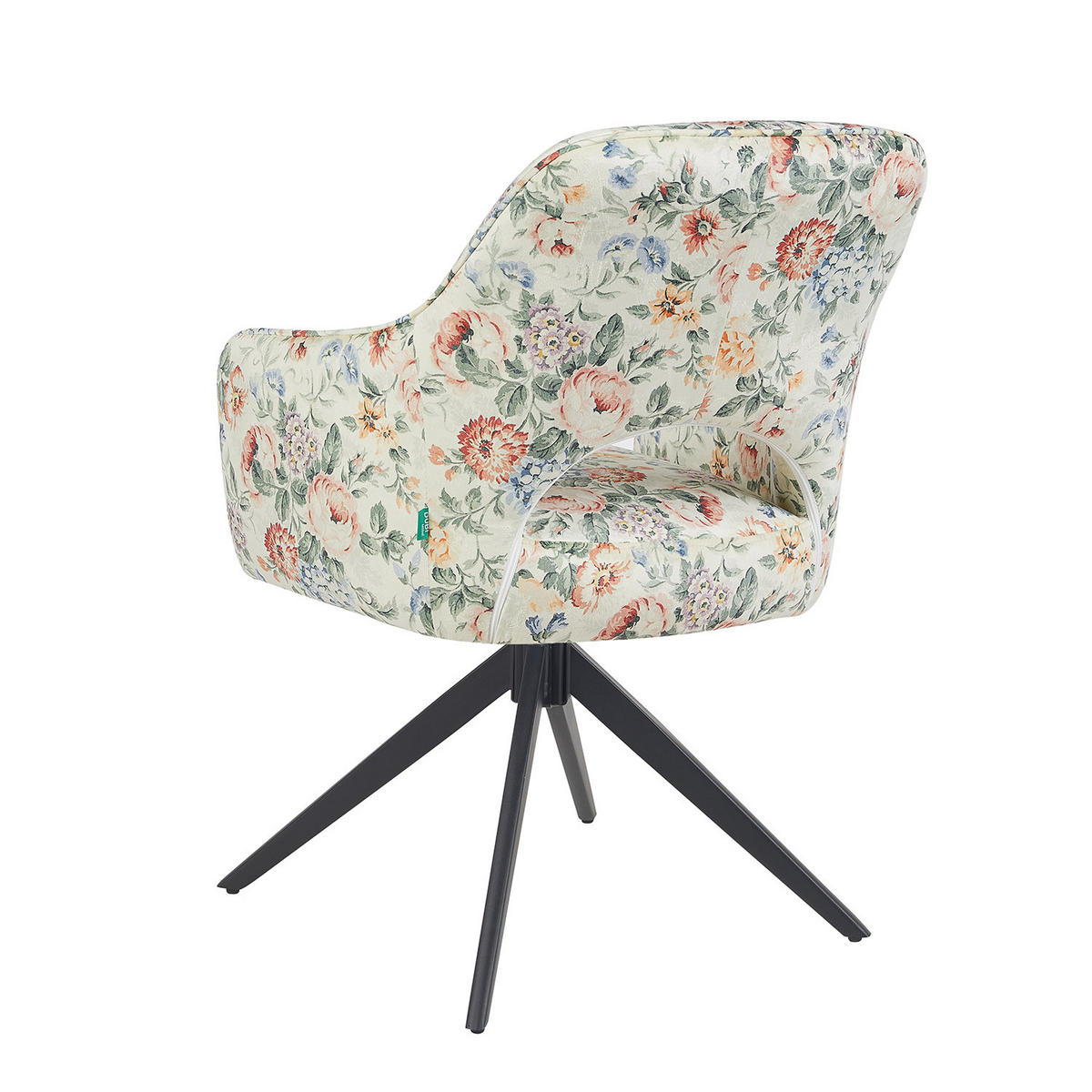 DREHSTUHL Mika-Nils 2er-Set - Multicolor/Schwarz, Textil/Metall (60/87/65cm) - DUBI Möbel