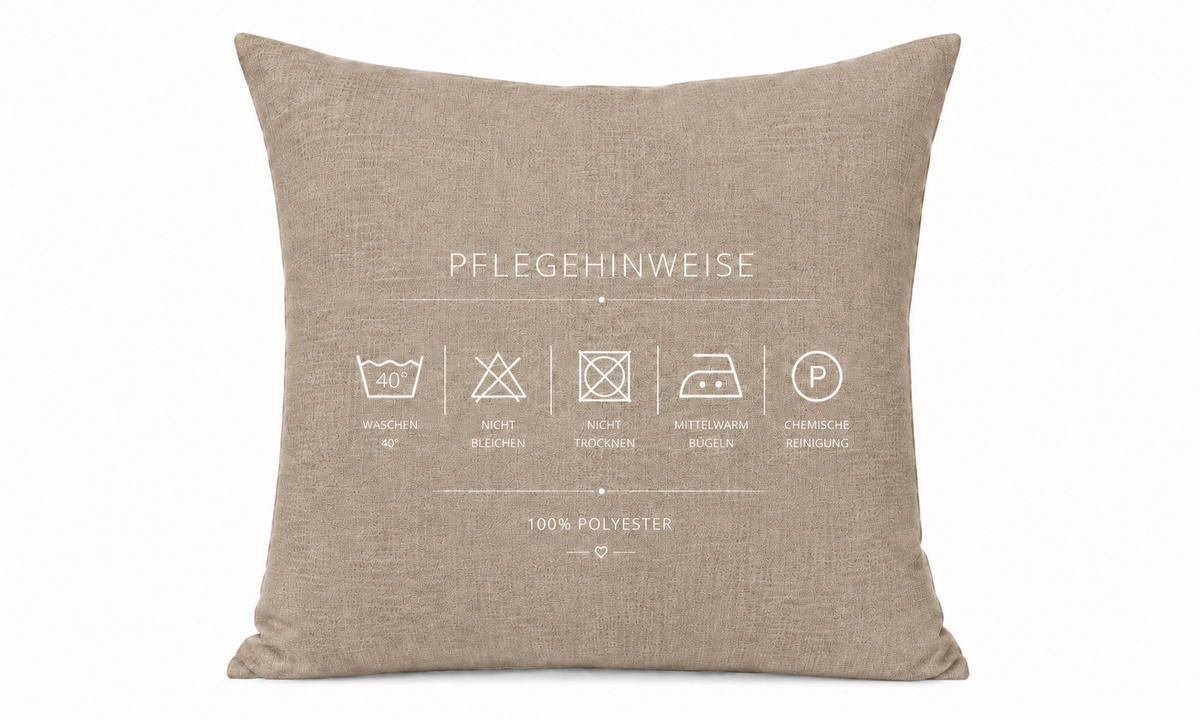 KISSENBEZUG Leinenoptik 40/40 cm Beige Natur - Beige, Textil (40/40cm) - TiborTex