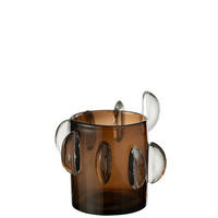 VASE STEGGY - Glas - Braun - Ø 25 cm - Braun, Glas (25/24cm) - J-Line