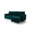 ECKSOFA SKANDI Itaka 39 Rechts mit Schlaffunktion - Grün, Textil (230/145cm) - Bedante