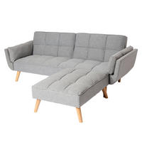 SCHLAFSOFA Hellgrau - Hellgrau, Textil (218/175cm) - MCW
