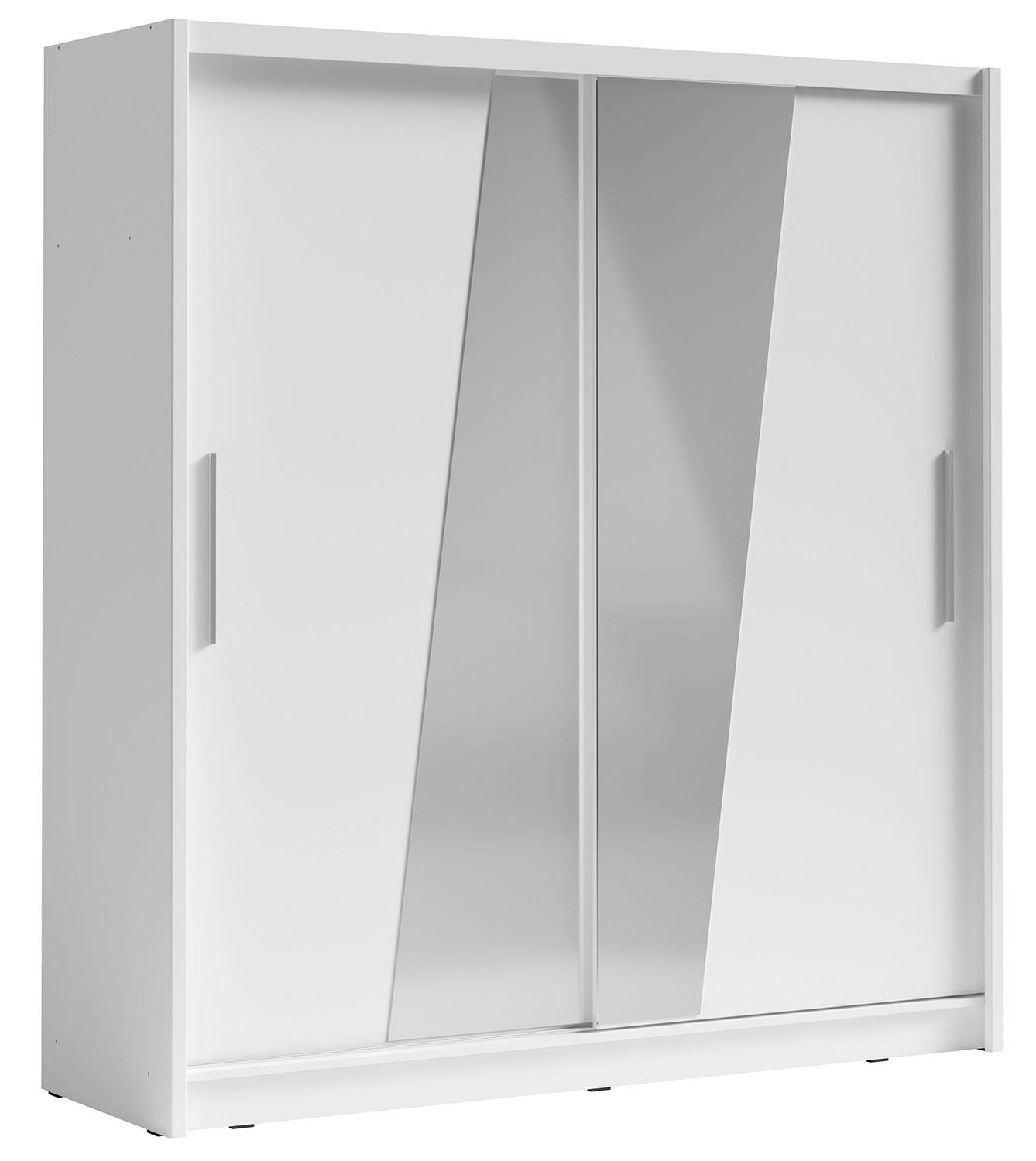 SCHIEBETÜRENSCHRANK Bergamo weiß 205 cm / 62,5 cm / 215 cm - Weiß, Holz/Holzwerkstoff (205/215/63cm) - Feldmann-Wohnen