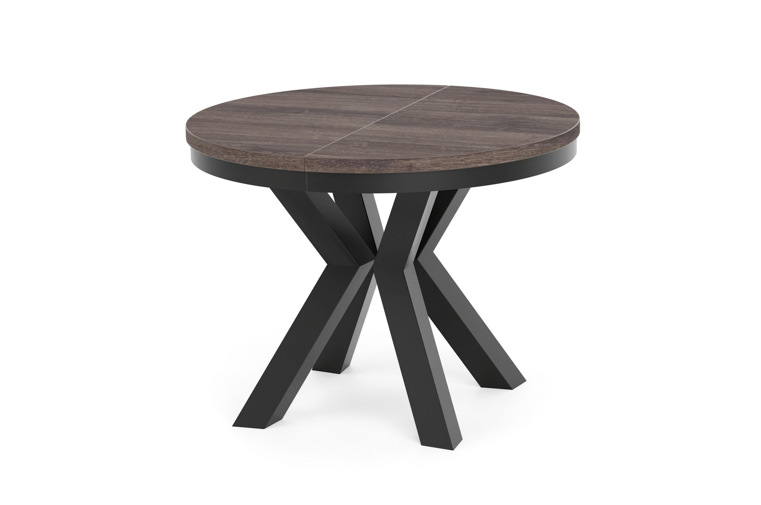 ESSTISCHE NORVIX - Dunkelbraun/Schwarz, Holzwerkstoff (120/120/76cm) - Meblini