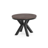ESSTISCHE NORVIX - Dunkelbraun/Schwarz, Holzwerkstoff (120/120/76cm) - Meblini