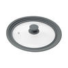 UNIVERSAL-GLASDECKEL, 24/26/28 cm, (grau) - Grau, Glas (28/28/5.5cm) - bremermann