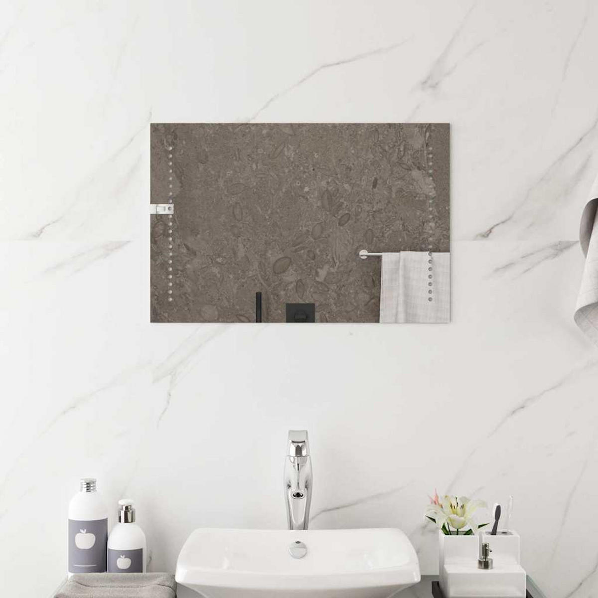 LED-BADSPIEGEL 60x40 cm - Transparent, Glas (40/40/60cm) - furnicato