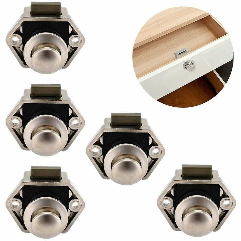 SCHRANKKNOPF 5er-Set - Multicolor, Metall (1.5/3/1.5cm)