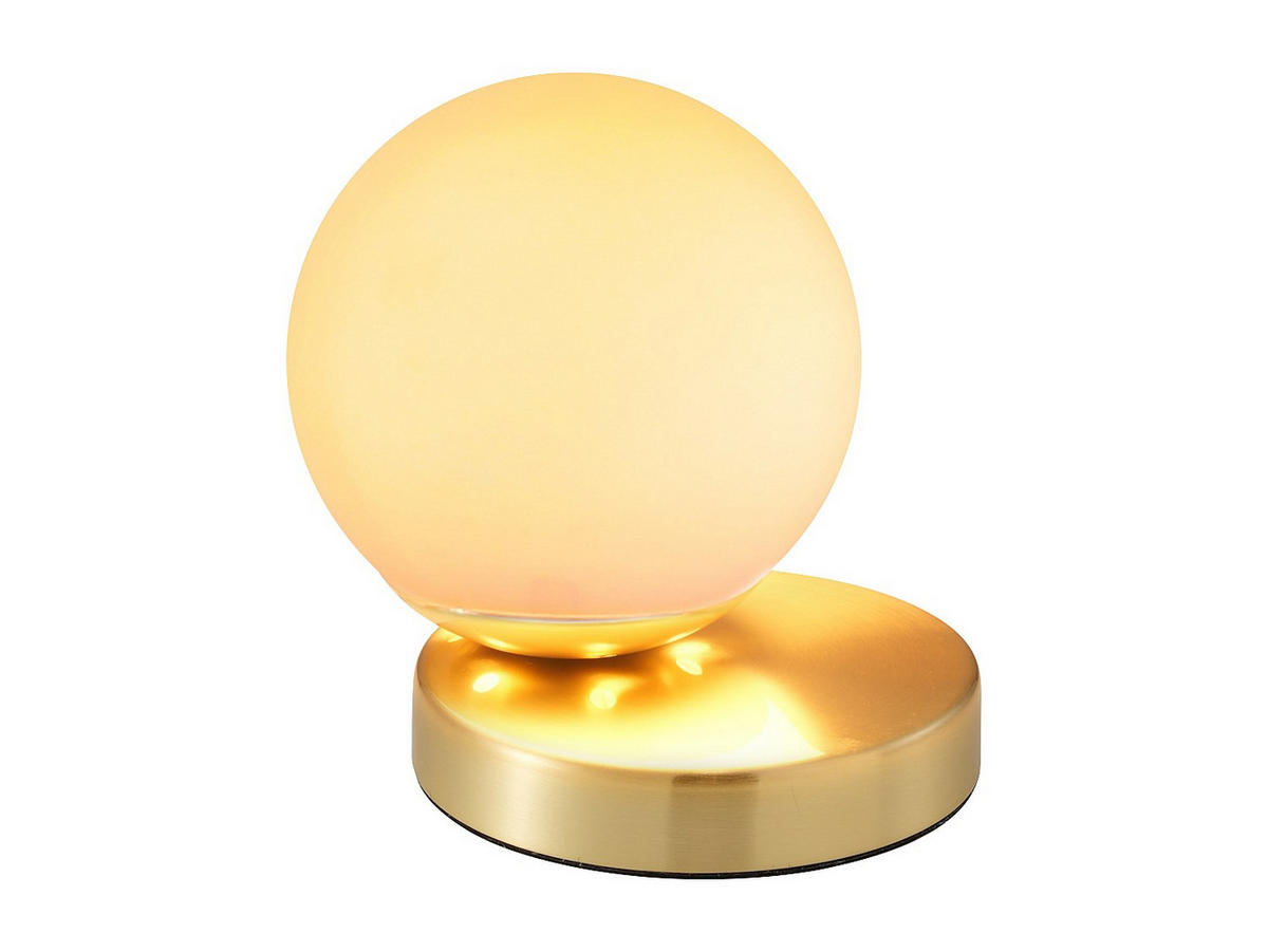 TISCHLAMPE - 16 cm x 16 cm - metall - weiß, goldfarben Sofia - Goldfarben/Weiß, Metall (16/16/15.5cm) - Vente-Unique