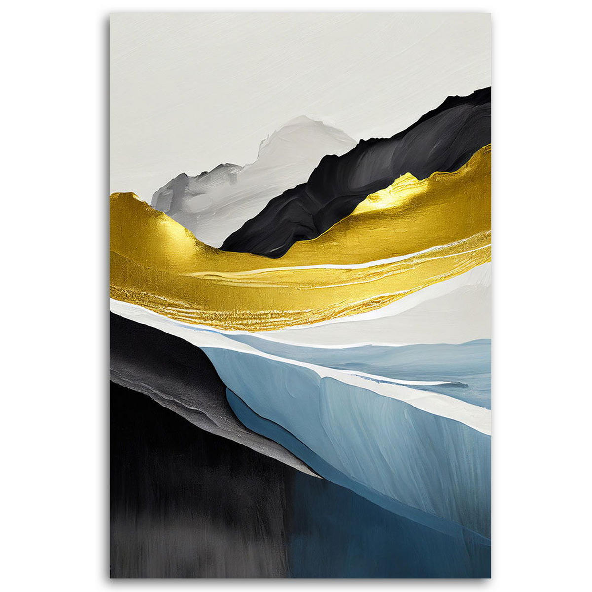 KUNSTDRUCK Blau 60/90 cm - Blau, Textil (60/90cm) - KUNSTLOFT
