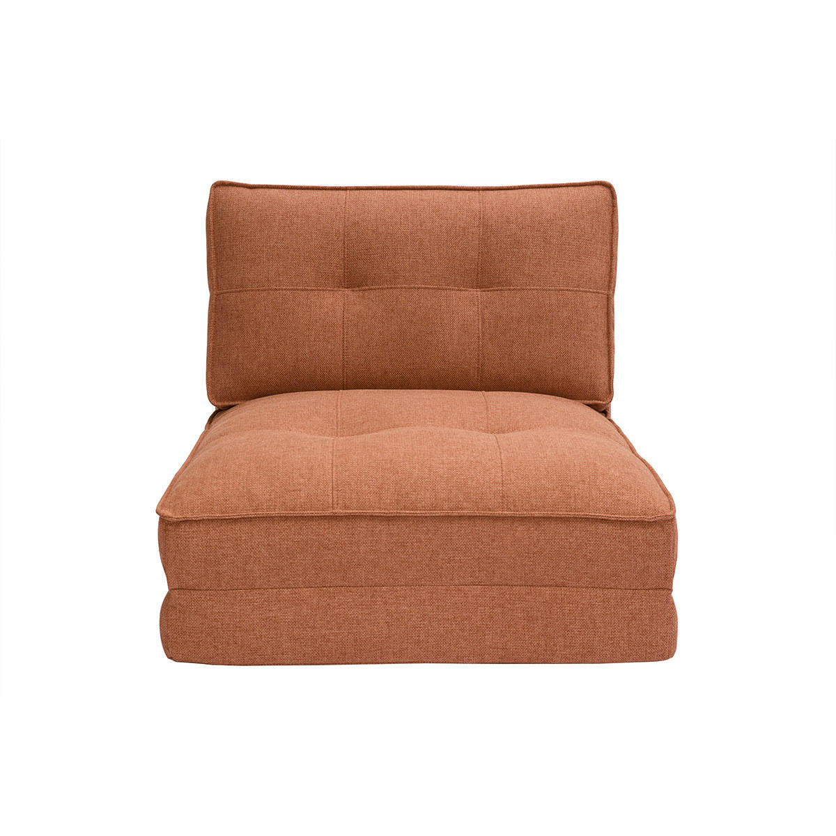 SCHLAFSESSEL 1-Sitzer Terracotta SALLY - Terracotta, Textil (84/66.5/74.5cm) - Miliboo