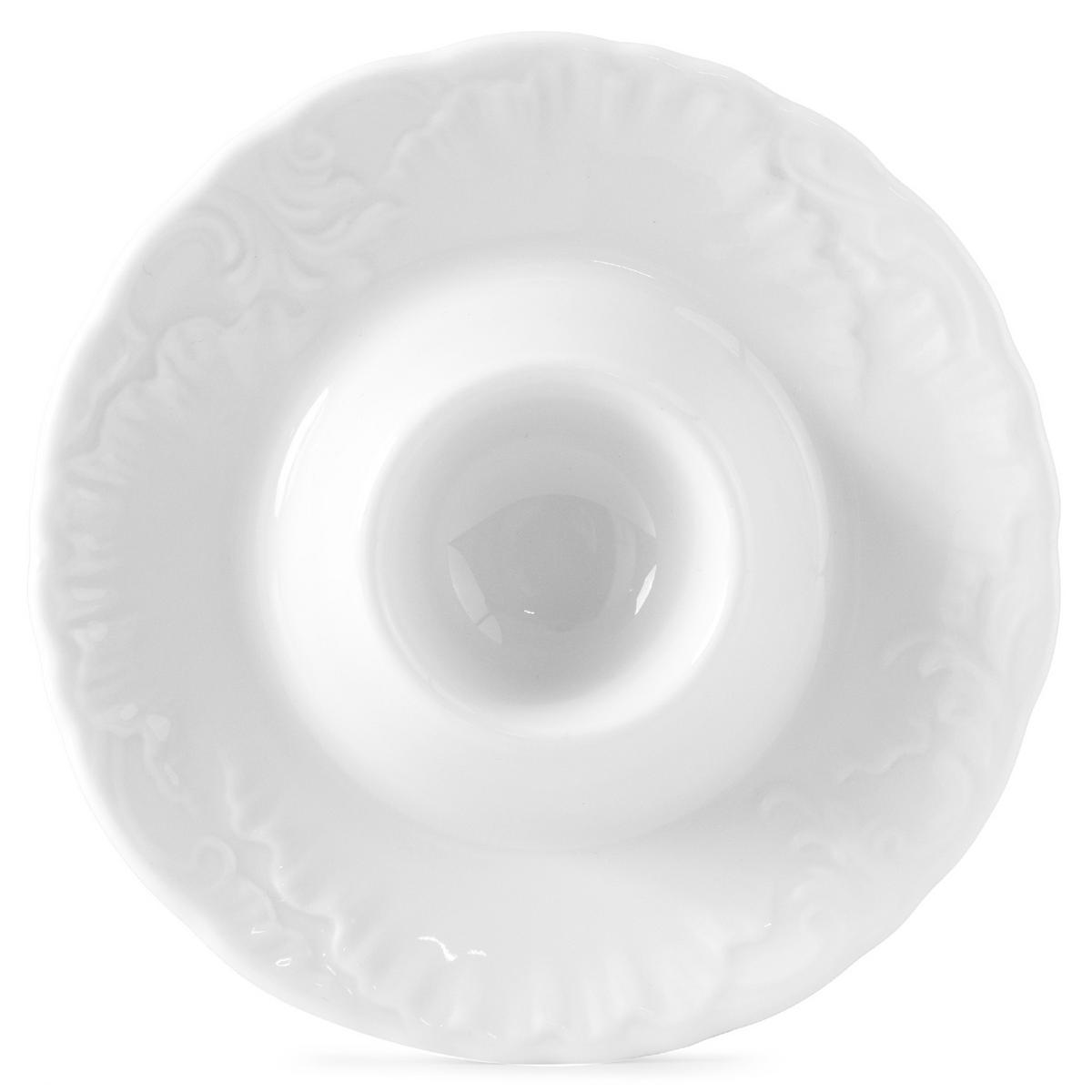 EIERBECHER Cmielow Rococo 6-tlg - Weiß, Keramik (20/3/20cm) - KONSIMO®
