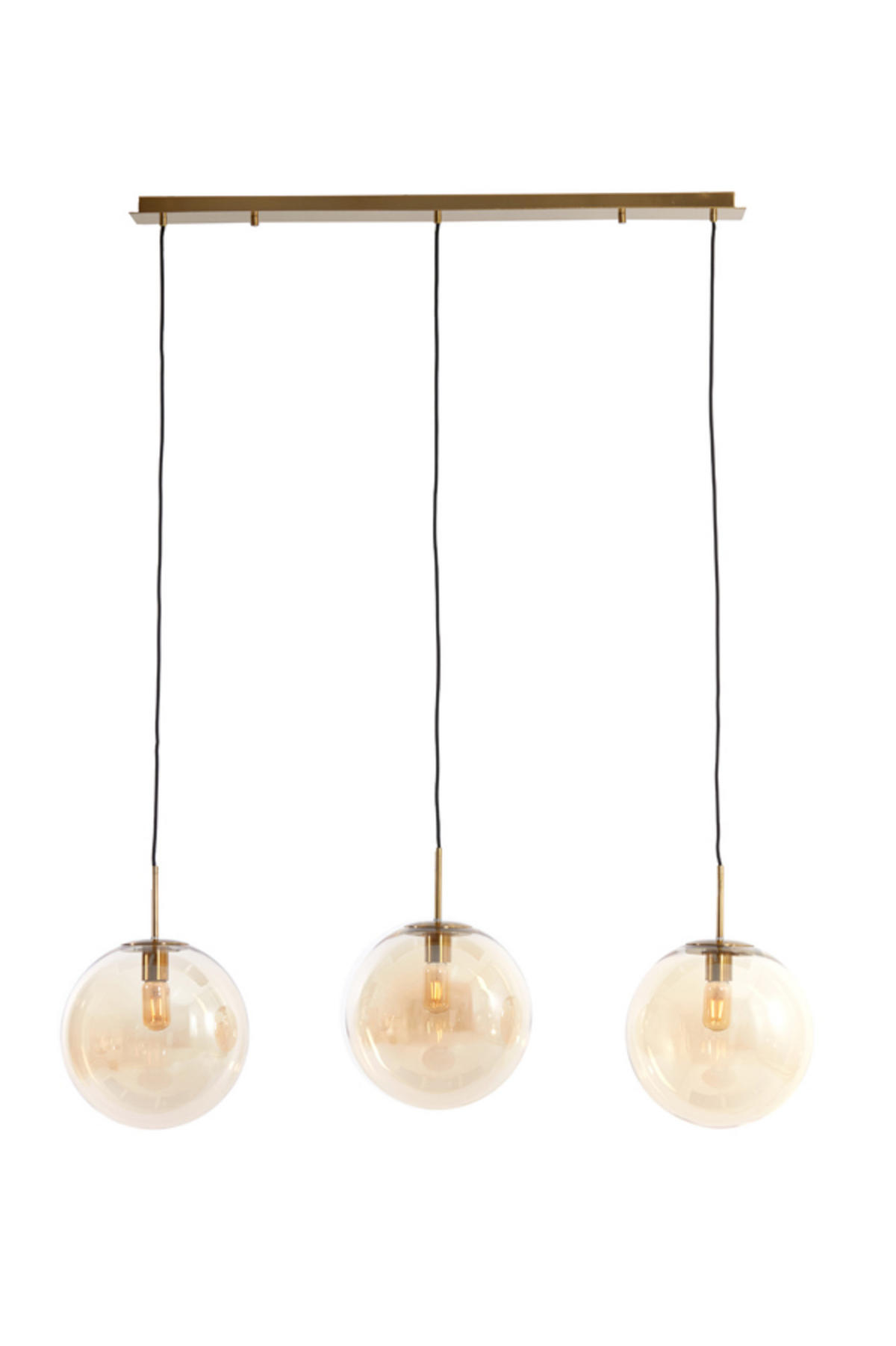 HÄNGELAMPE Medina Orange 120/30/30 cm - Orange, Glas (120/30/30cm) - Light & Living