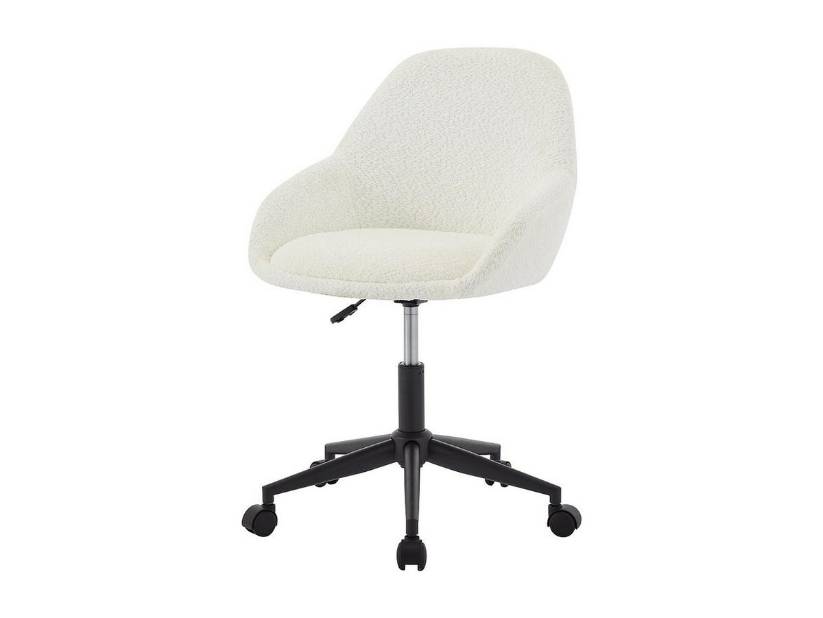 BÜROSTUHL ohne Armlehnen - 55 cm x 59.5 cm - stoff - elfenbeinfarben Naody - Weiß, Textil (55/88/59.5cm) - Vente-Unique
