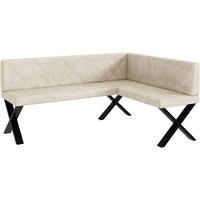 ECKBANK ERIC_X - Creme, Textil (128/168cm) - Meblini