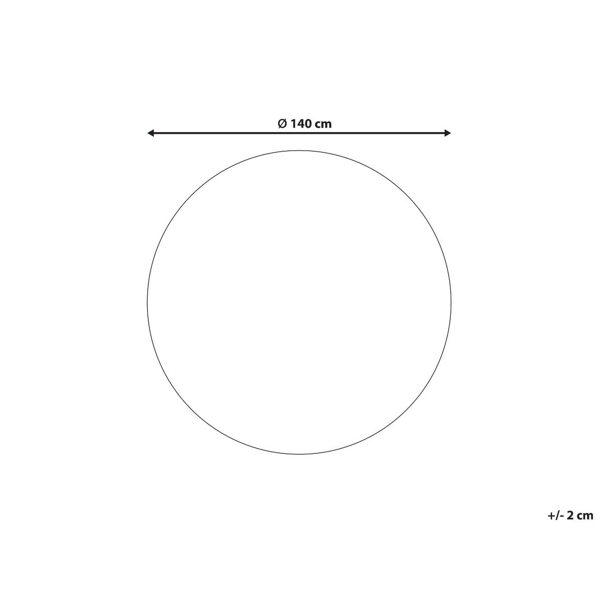 KURZFLOR-TEPPICH Gesi II 140/140 cm - Grau, Naturmaterialen (140/140cm) - Beliani