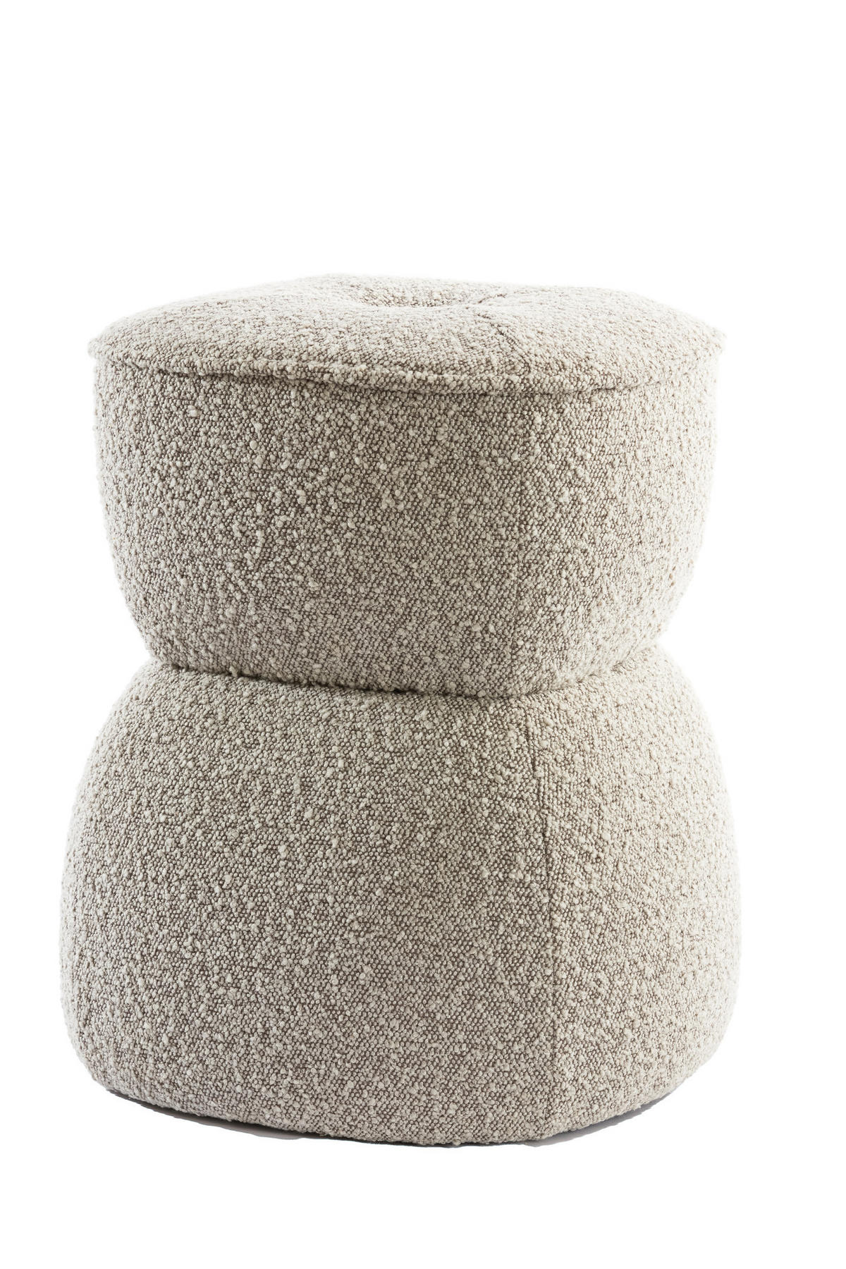 POUF Leyla Braun Ø40/46 cm - Beige, Holz (40/46/40cm) - Light & Living